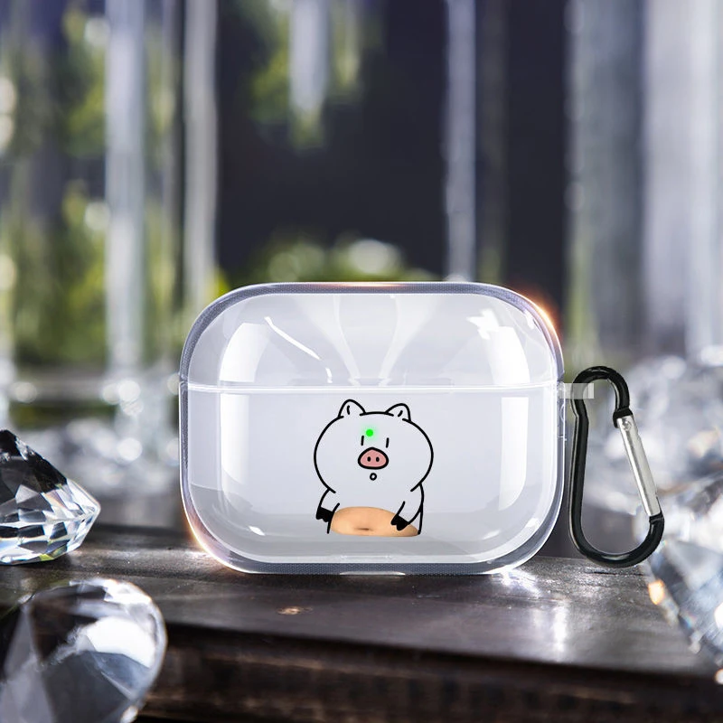 Creative Clear Case For Apple AirPods 3rd Generation (2021) Case with Keychain Compatible with AirPods 3 Cover - LED Visible
