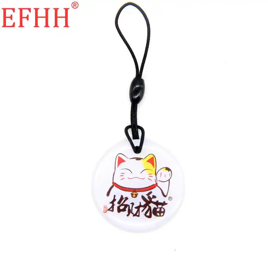 UID S50 1K 13,56 Mhz брелок с рисунком кота, сменный перезаписываемый NFC RFID карта, жетон, брелок, брелок, быстрая, 1 шт