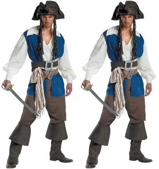 

Export Europe and America Uniform Men Pirate Service Pirate-Halloween Men's Hunter-Men'S Wear Character Play christmas dress