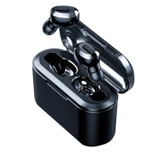 T2 TWS bluetooth headset stereo wireless earphone with dual microphone 2200mAh earphones PK qcy t3, airdots(China)