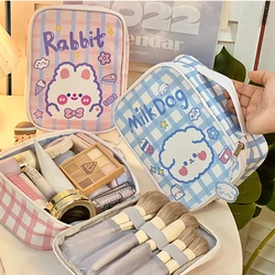 Portable Large Capacity Cosmetic Bag Girl Cute Cartoon Waterproof Leather Makeup Bags Female Travel Wash Beauty Storage Bags 479