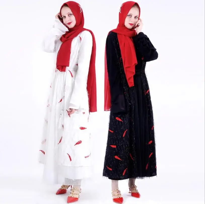 Eid Ramadan Abaya открытое кимоно кардиган с кисточками хиджаб вышивкой мусульманское