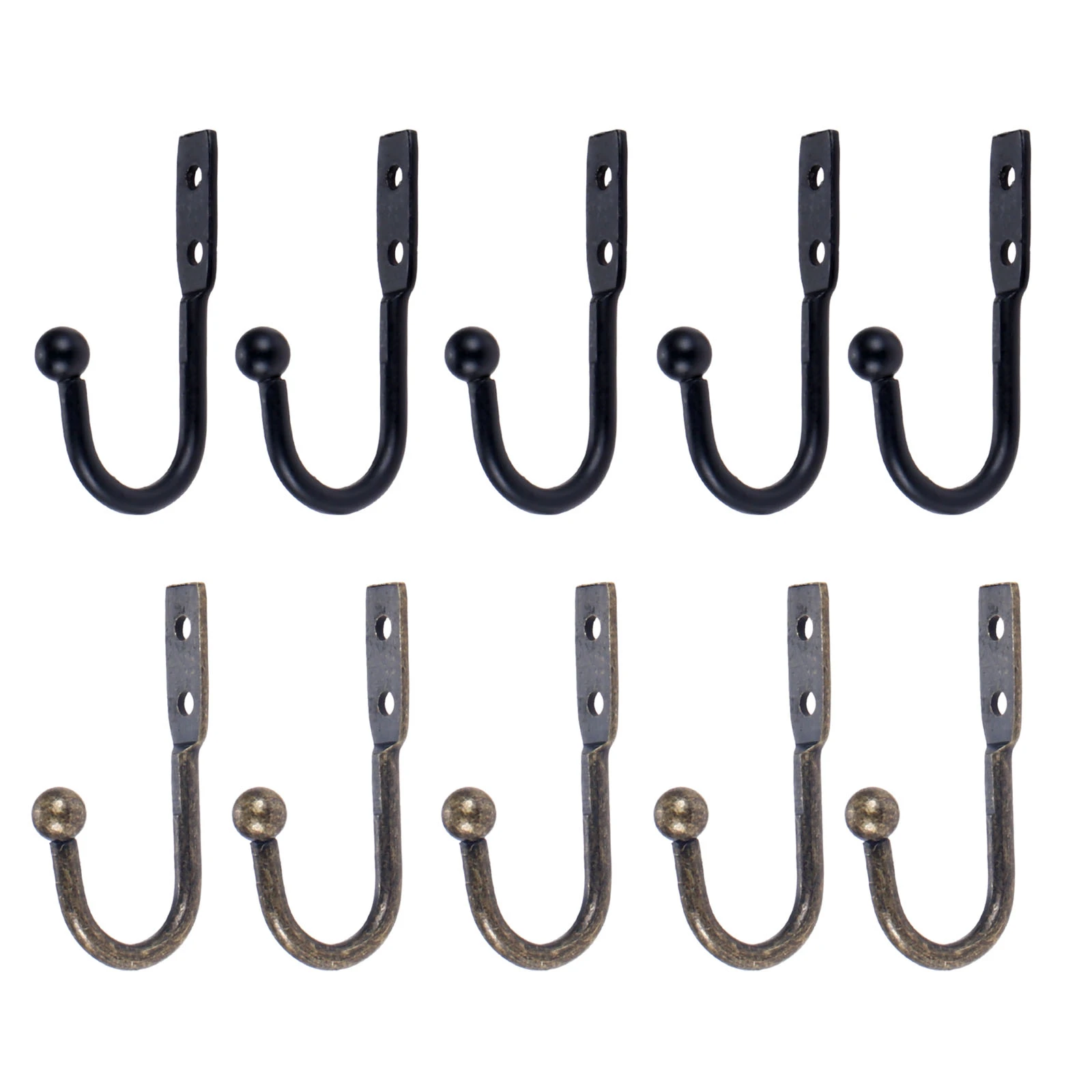 10pcs Coat Hook Behind Door Alloy Retro Metal 【82OFF!】