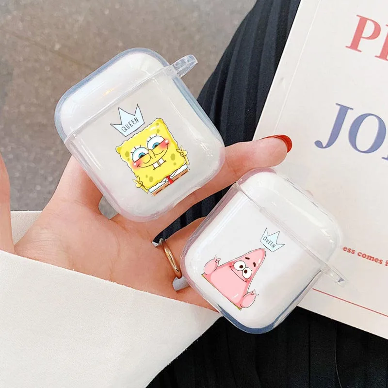 Чехол для Apple Airpods 1 2 Роскошный прозрачный чехол наушников с Bluetooth | Мобильные
