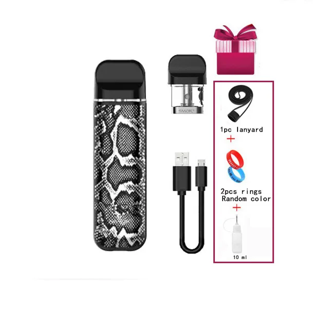 Smok Novo 2 pod Комплект новые цвета 25 Вт 2 мл картридж сетка 1.0ohm DC MTL 800 мАч батарея электронная сигарета - Цвет: Black cobra