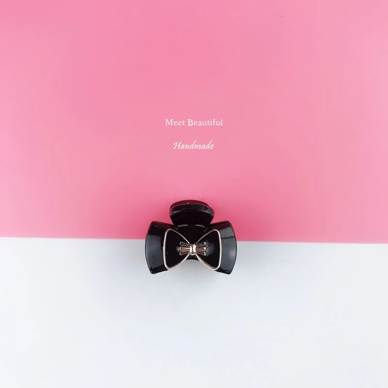 2pc mini bow Korean Hair Claw Clips Hair Barrette Hairpin Crab  for girls Women Hair Accessories washface Headwear Ornament