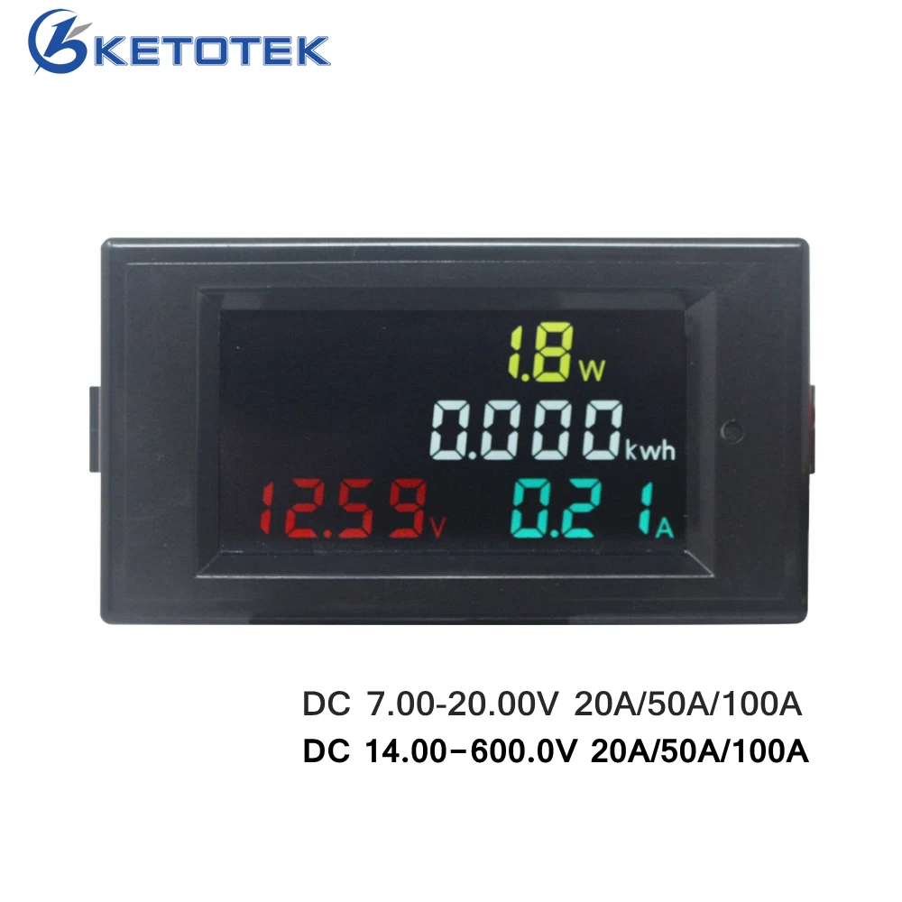 DC Voltmeter Ammeter 7-20V 14-600V 20A/50A/100A Wattmeter Voltage Current Power Meter Volt Detector Tester | Инструменты