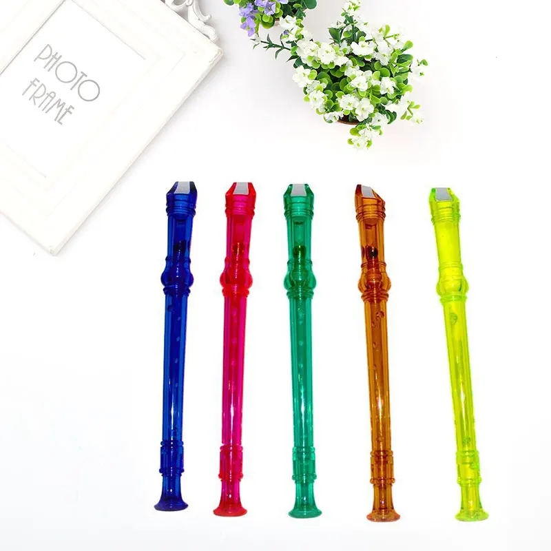 Translucent Soprano Descant Recorder 8-hole Clarinet Instrument Students School