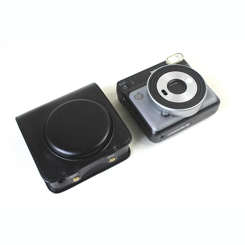 Защитный чехол для камеры моментальной печати Fujifilm Instax Square SQ6 из искусственной кожи с плечевым ремнем для мгновенной печати SQ6