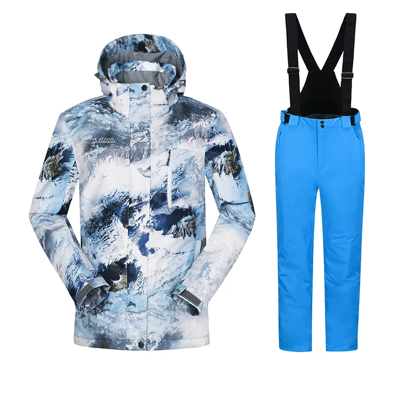 Горнолыжный костюм мужской，сноуборд，лыжный костюм мужской，куртка мужская зимняя， лыжный костюм，горнолыжный костюм，лыжи,лыжная куртка,зимний костюм, горнолыжная куртка мужская,костюм горнолыжный,куртка горнолыжная - Color: blue set