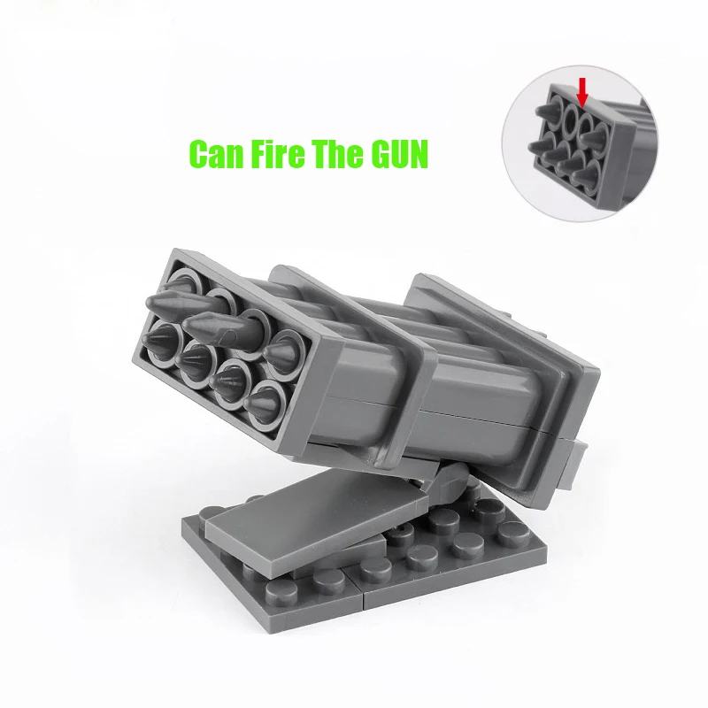 Военная пусковая установка для ракет WW2 строительные блоки MOC оружие