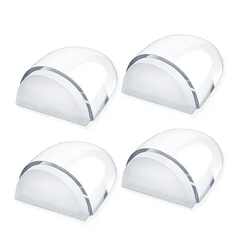 

Door Stopper Rubber Side Oval Self Adhesive Door Stops 4 Pack Clear Top Dome Floor Door Stopper Kids Bathroom Bedroom Kitchen