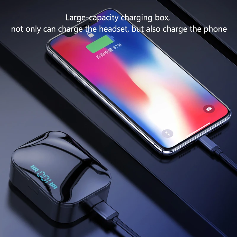 X7 TWS Wireless Bluetooth Headset gaming Earpiece for iPhone 6 6plus 7 7plus 8 iphobe x xs iphone xsmax iphone xr iphone 11