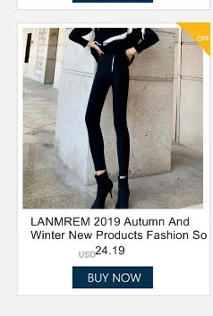 LANMREM новые осенние и зимние Прямые вельветовые длинные штаны с высокой талией женские теплые брюки PA98000