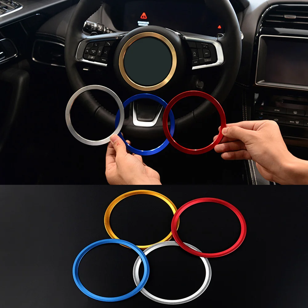 

Metal Car Steering Wheel Decoration Ring Sticker for Jaguar F-Type XFR XJS XK XF XJ Car Tuning Steering Wheel Car Accessories