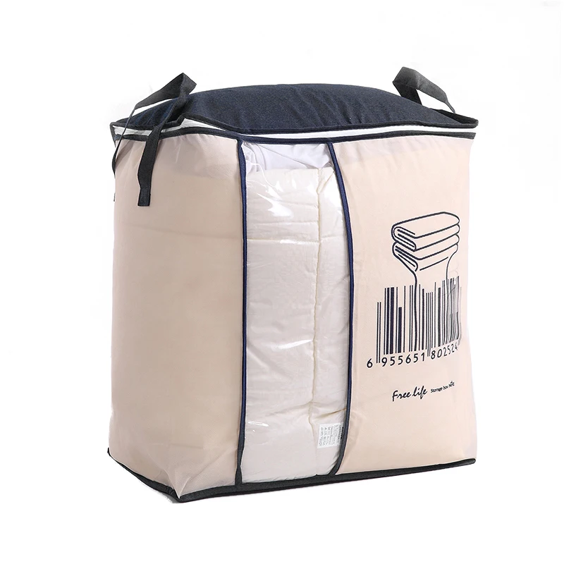 Складной портативный большой размер для дома экономит пространство Одежда Органайзер сумка для подушки одеяло постельные принадлежности Нетканая одежда стеганая сумка для хранения