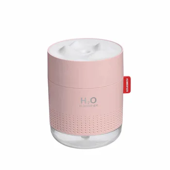 

500ML Desktop Air Humidifier Aromatherapy Ultrasonic Essential Oil Diffuser Air Purifier H2O Humidificador With Warm Light Lamp