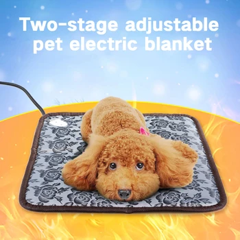 

45*45cm Electric Heater Waterproof Adjustable Heated Mat Dog Cat Pet Heating Pad Bed Blanket Pet Winter Heated Glove Carpet