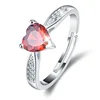 Eudora Real 100% 925 Sterling Silver Birthstone January to December Ring Girl Boy Couples Opened Ring for Friend Birthday Gift 4