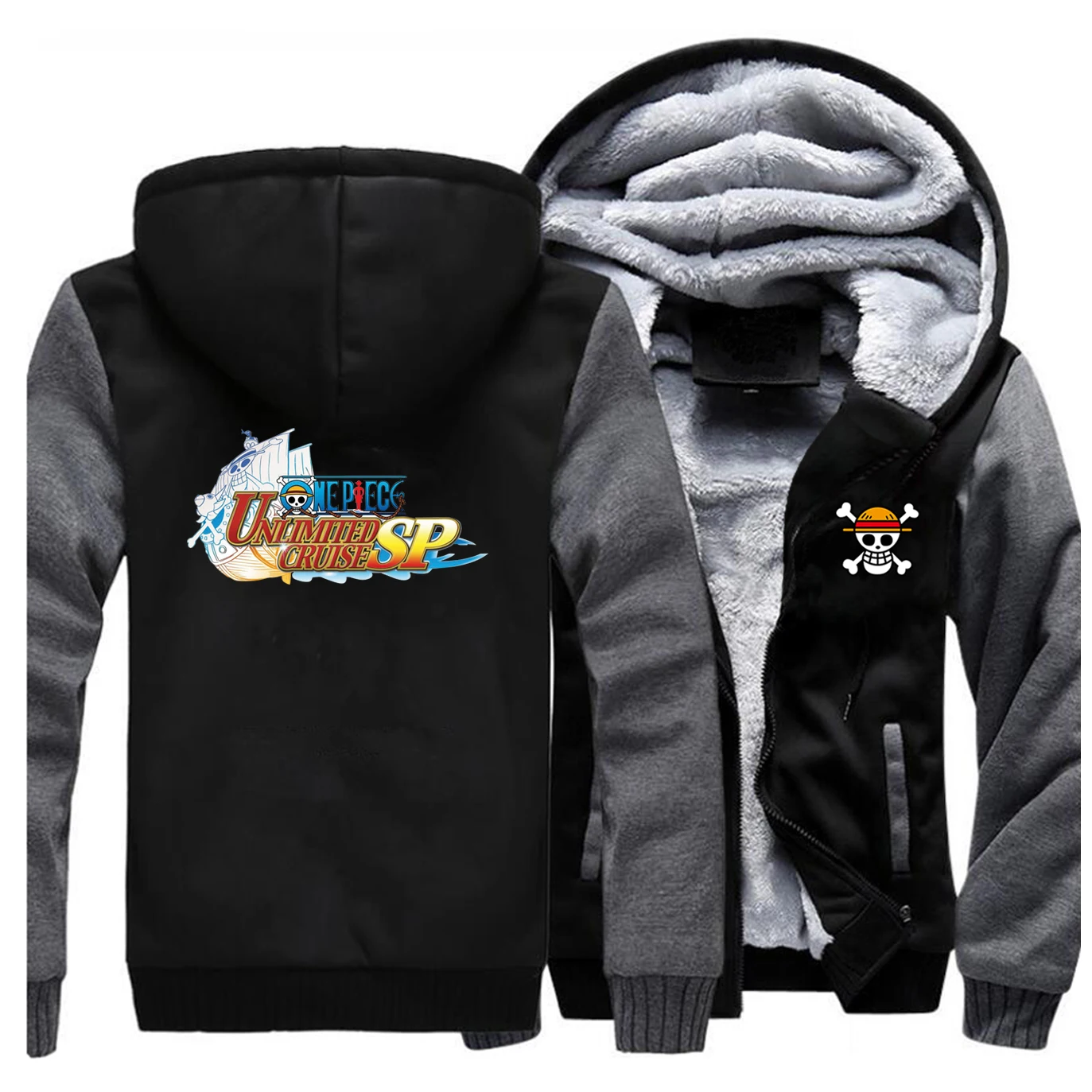 

One Piece Jackets Men Unlimited Cruise Sp Japan Anime The Straw Hat Pirates Luffy Sweatshirts Hoodies Winter Thick Coat Outwear