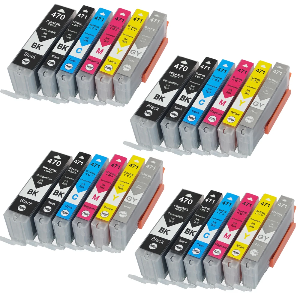 Для canon 470 471 PGI-470 CLI-471 совместимый чернильный картридж для canon PIXMA MG6840 MG5740 MG 6840 MG 5740 TS5040 TS6040 принтер - Цвет: 4set