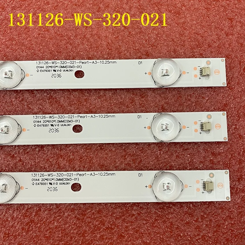 3 шт./компл. светодиодная подсветка бара для цифрового фотоаппарата Panasonic TC-32A400U