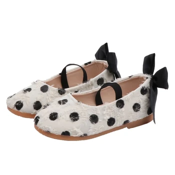 

Girls Shoes Autumn Baby Princess Bow knot Sneakers Kids Dance Shoes Soft Bottom Polka Dot Pattern Girl Shoes