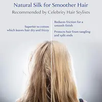 SuyaDearm 1Pc Two-Sided 19mm 100% Mulberry Silk 76CMX51CM Hypoallergenic Pillowcase Skin Face Hair Beauty Care White - Image 3