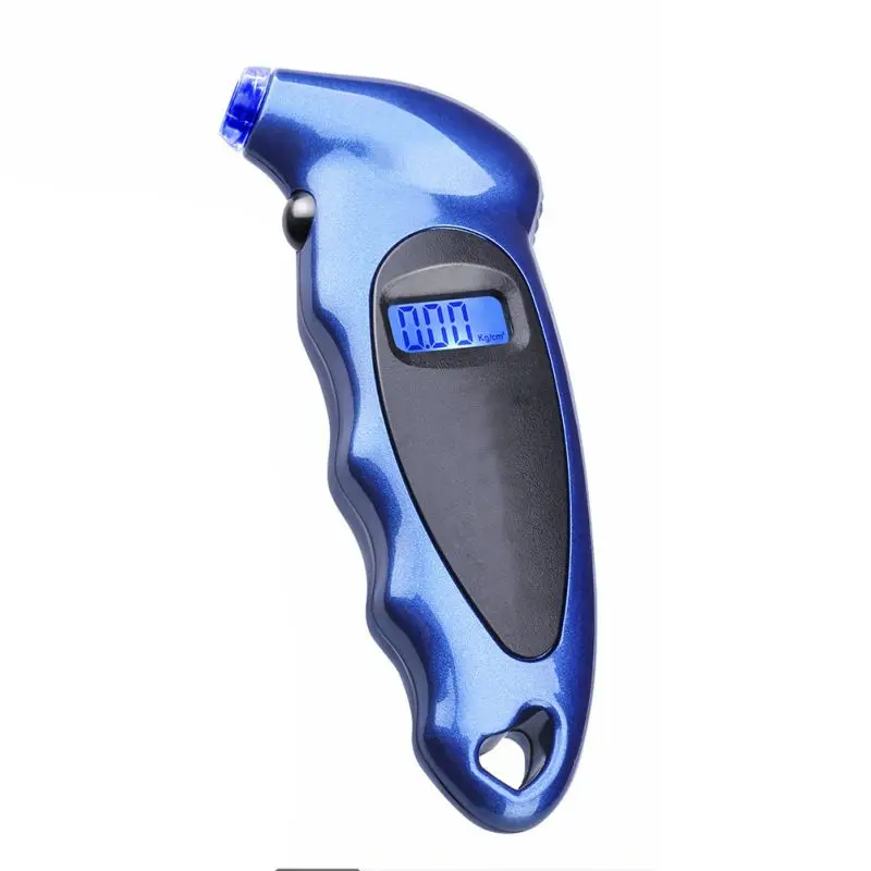 Манометр для шин 0-150PSI 0-10bar 0-1000KPA 0-10 кг/см подсветка Высокоточный цифровой контроль давления в шинах автомобильные шины Pres - Цвет: Синий