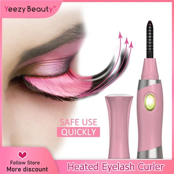 

Electric Heated Mini Eyelash Curler Long Lasting Eye lash Curler Makeup USB Rechargeable Natural Eyelash Curler Makeup Tool