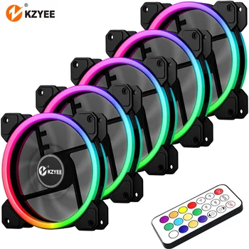 Kzyee 4 Pin 120mm Fan PC Cooling Fan PC Case Fan Computer Case Computer Cooling fan RGB Case Fan For Computer Silent Gaming Case