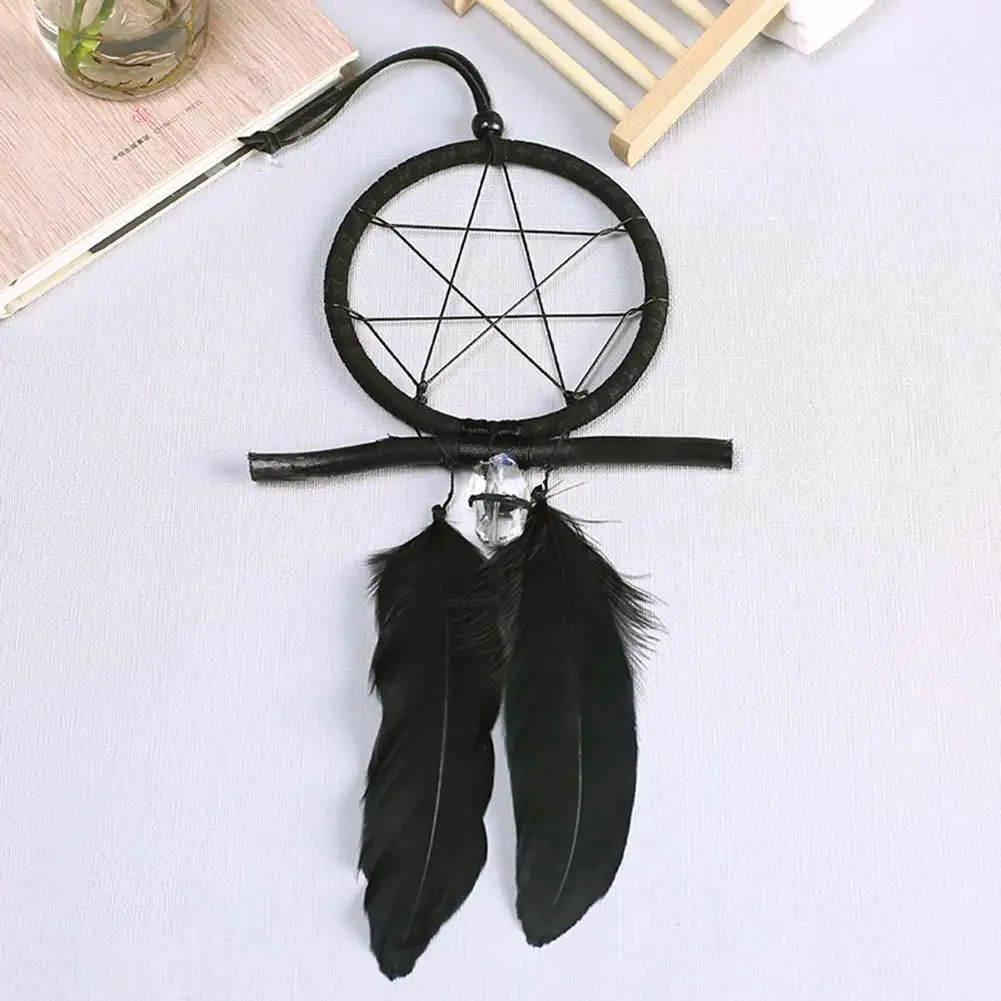 

Handmade Mysterious Black Geometric Modern Minimalist Home Decoration Craft Wall Hanging Dream Catcher