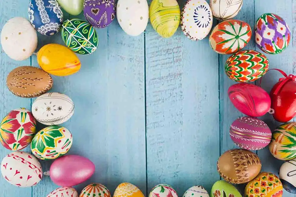 

SHENGYONGBAO Vinyl Custom Photography Backdrops Prop Wood Planks Easter day theme Photo Studio Background FG19607-9137589