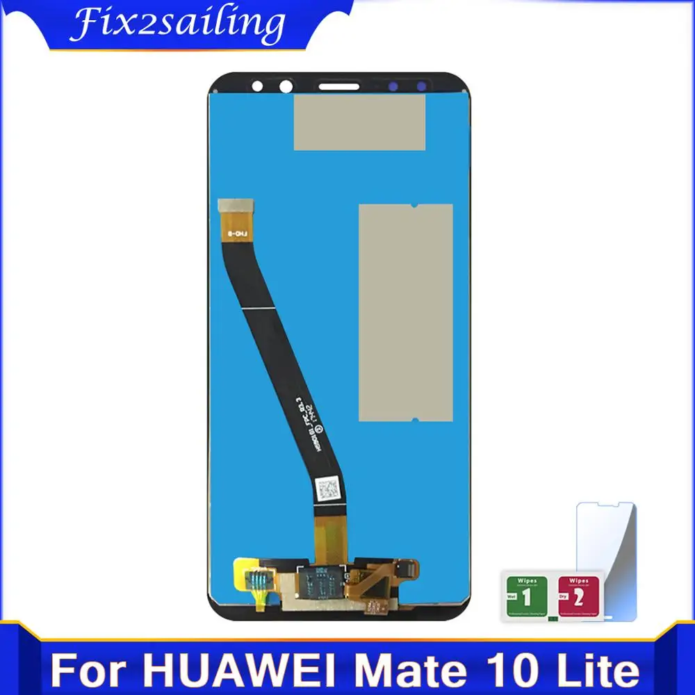 Новый ЖК экран 5 9 дюйма для HUAWEI Mate 10 Lite сенсорный с рамкой дисплей бесплатная
