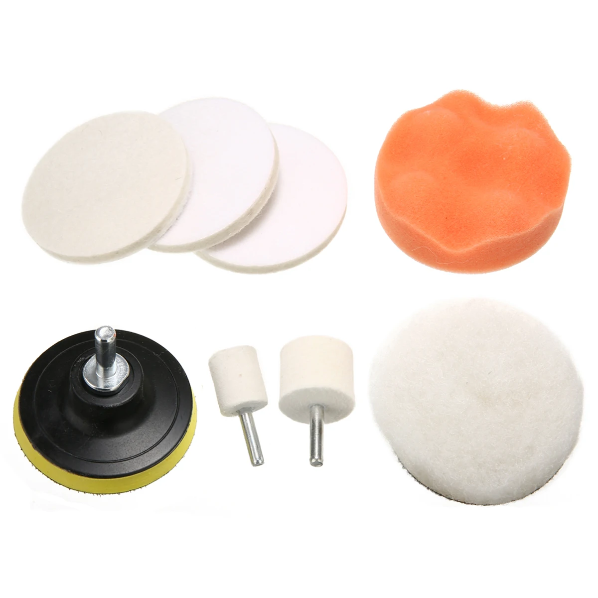 1set Car Windshield Window Glass Wool Felt Polishing Powder Scratch Remover Repair Kit M10 Thread Drill Adapter