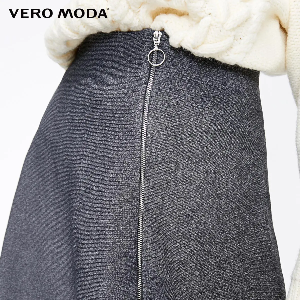 Vero Moda женская OL Стиль Молния Летающая Сплит А-юбка с подкладом | 31831J505