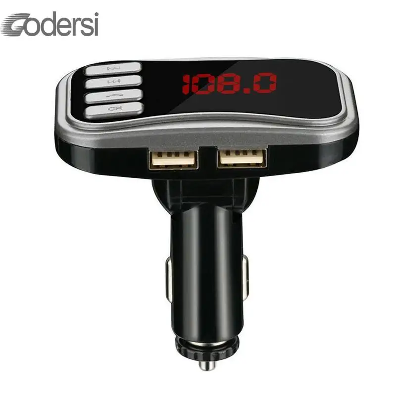 Беспроводной автомобильный mp3-плеер A2dp двойной USB зарядное устройство ЖК-дисплей Автомобильный fm-модулятор громкой связи автомобильный комплект Bluetooth автомобильный комплект fm-передатчик