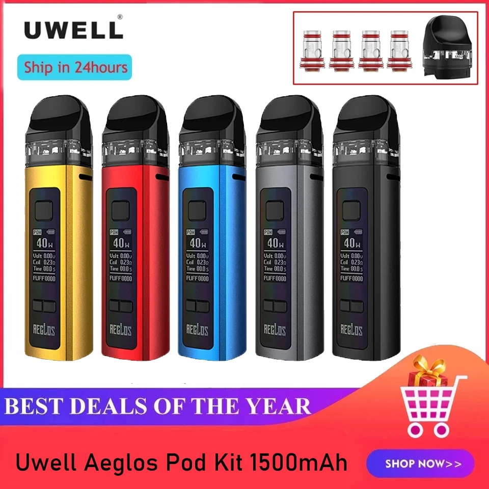 Uwell-Kit de vapeo con bolígrafo Pod, batería de 1500mAh, 60W, ml con cartucho de 3,5, bobina DTL MTL, Kits de cigarrillo electrónico VS Drag X 22 Vinci