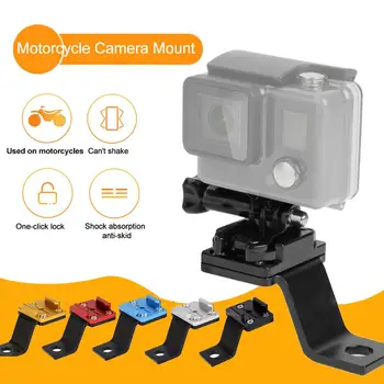 

Aluminum Rearview Mirror Bracket Sports Camera Accessories With Intermediate Fixing Screws Motorcycle Camera Mount
