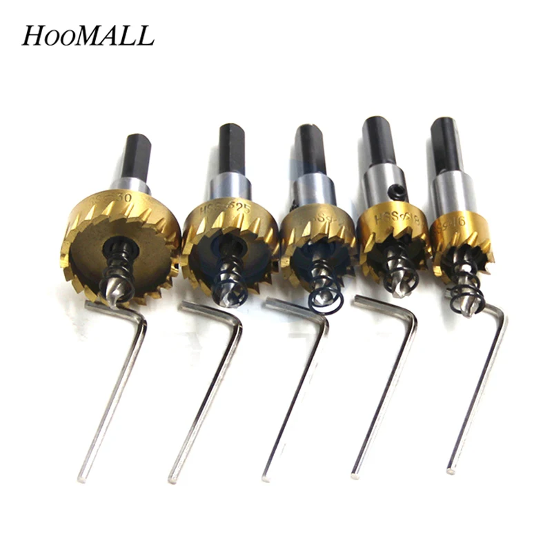 5Pcs 16 30mm Hole Opener Core Drill Bits Electric Ti Saw DIY