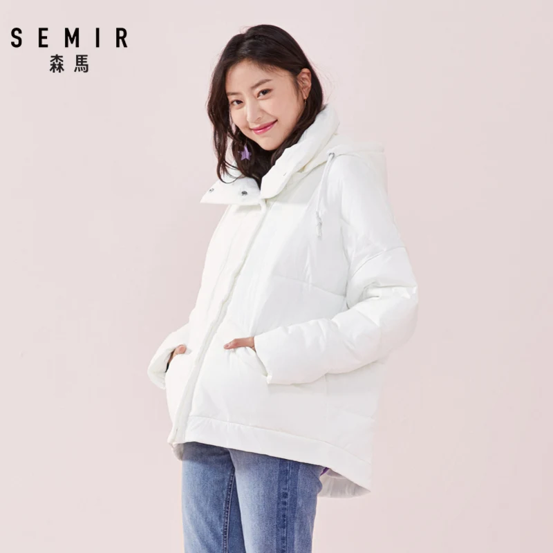 Semir, хлопковая одежда, Женское пальто, зима, новинка, хлеб, сервис, Паркер, Корейская версия, большие размеры, с капюшоном, с вышивкой, пальто для девочек