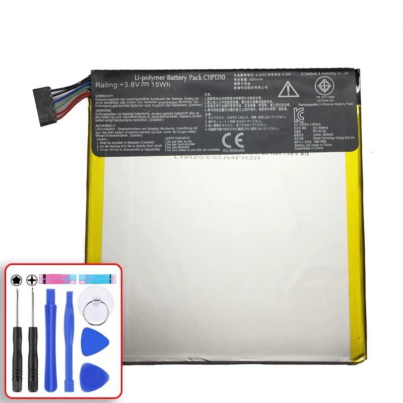 Для Asus FonePad 7 ME372CG K00E ME372 планшет Батарея C11P1310 3950 мА-ч