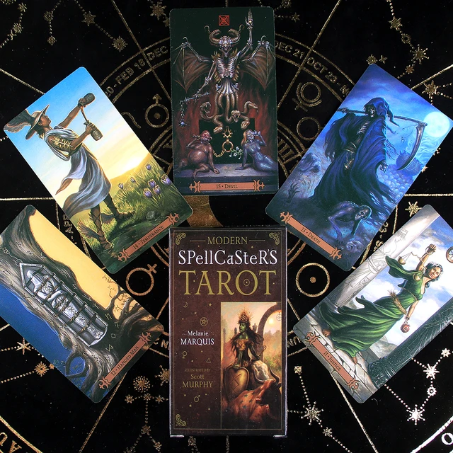 Fascinate Afstemning Billedhugger Modern Spellcaster's Tarot KIT Deck Cards & Book Set Wiccan Pagan  Metaphysical Board Game Divination