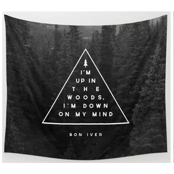 

Black White Tapestry Wall Carpet 130*150cm Home Decor Sofa Cover Instant Towel Mat Black Forest Docor Wolf Popular Beach Wall