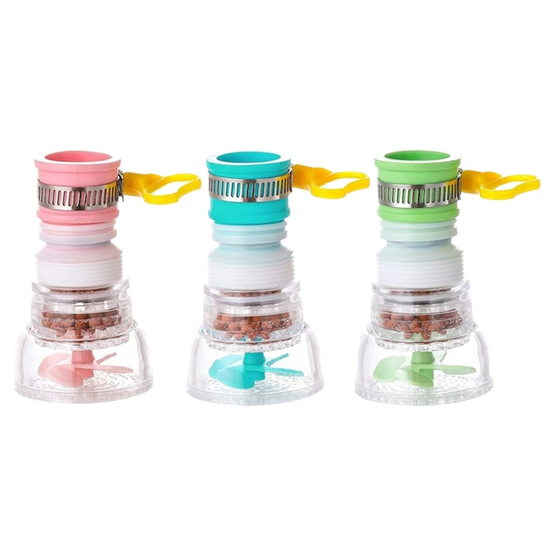 

3Pcs Kitchen Faucet Water Filter Healthy Active Carbon Telescopic Water Filter for Household Faucet Purifier