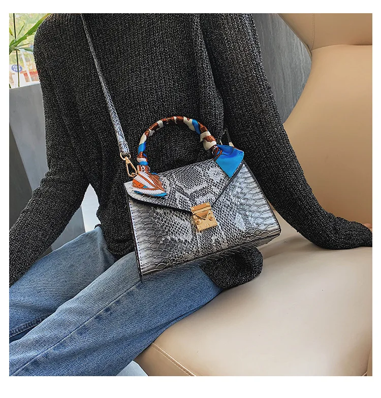 Luxury Crocodile Pattern Crossbody Bags For Women 2019 Small Scarf Handbag PU Leather Hand Bag Ladies Designer Shoulder Bag Blue (16)