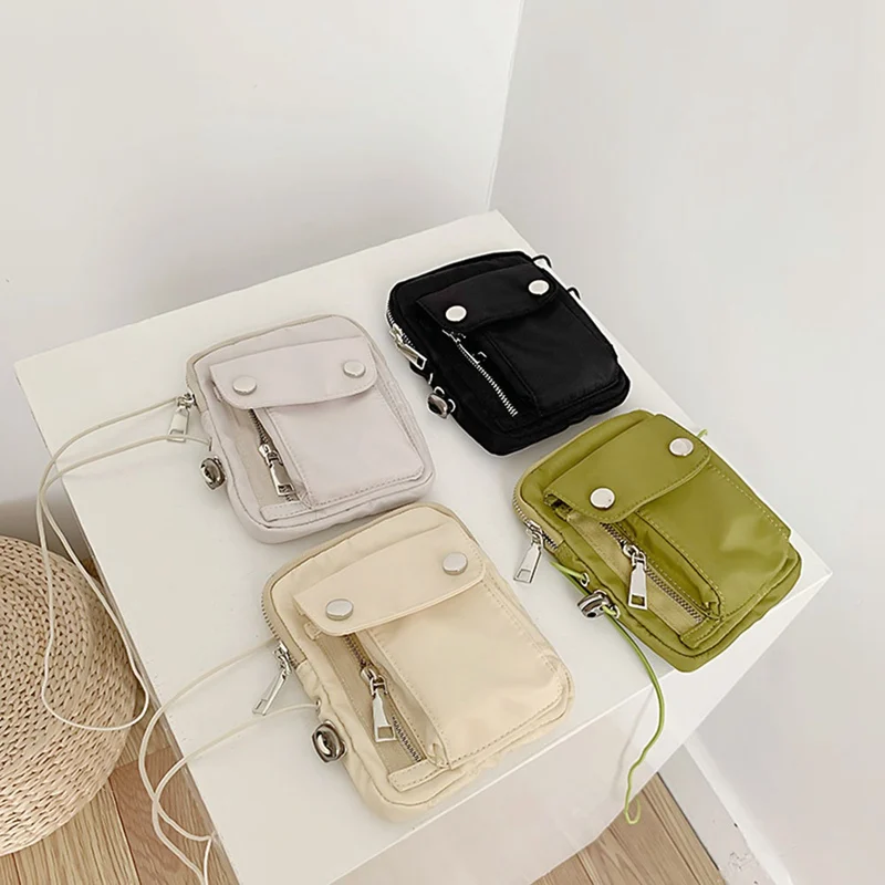 

1 PC Mini Small Chest Bag Women Girl Canvas Zipper Simple Small Square Bag Women Crossbody Messenger Shoulder Bag Dropship