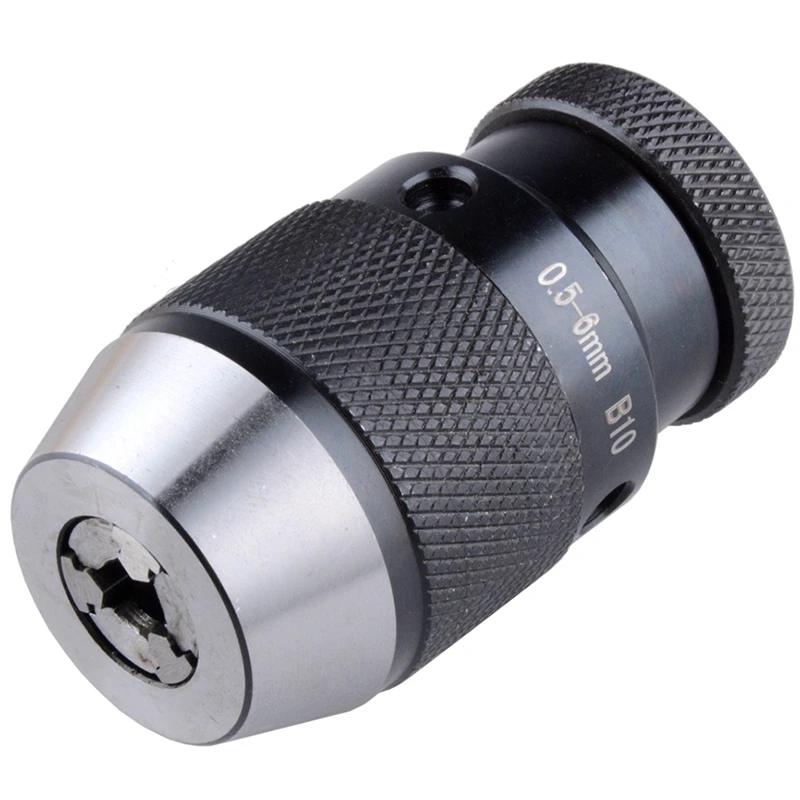 B10 0.5-6mm Keyless Drill Chuck Precision B10 Adaptor Lathe Self Tighten Light Duty Taper Drill Chuck for Power Tool