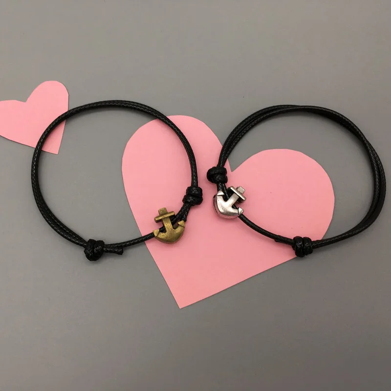 Pulsera de cadena de deseos mejores amigos Tarjeta fiesta de amistad encantos de oro rosa #40