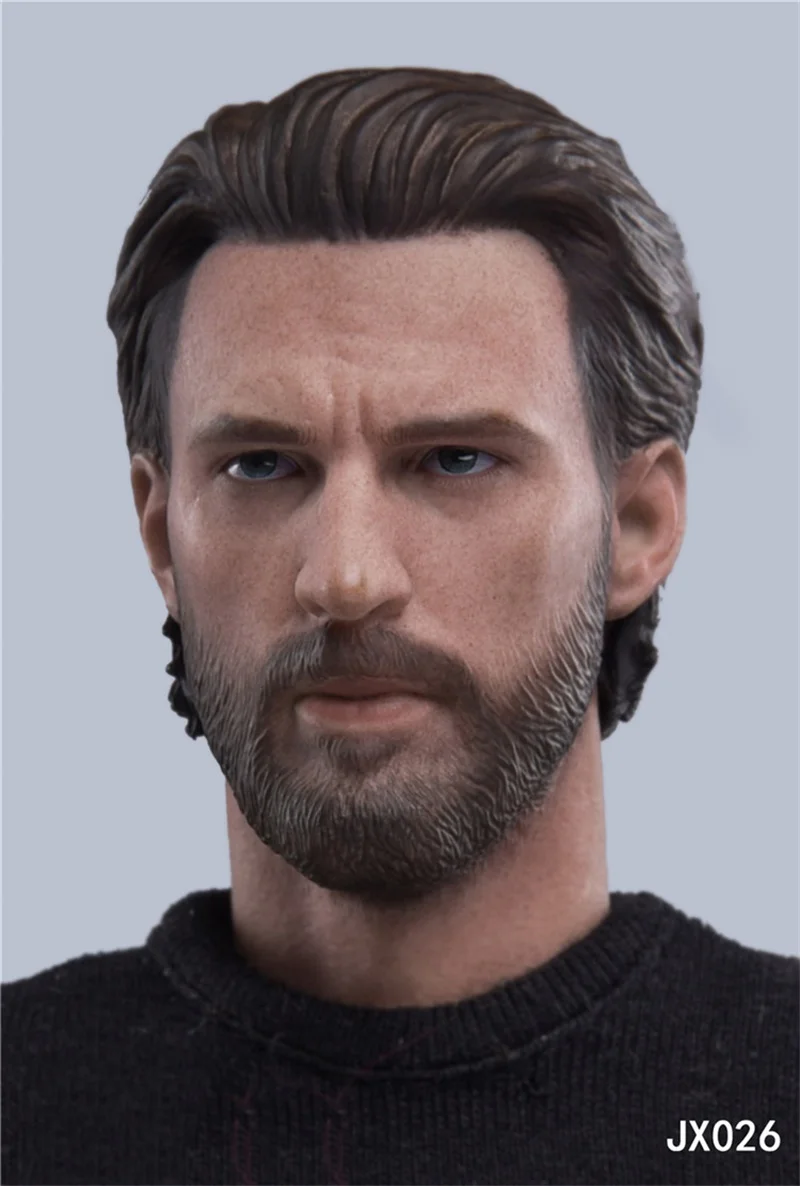 

1/6 Scale Captain America's Head Carvinhead Sculpt Cool Male Man Star Head Carving Model Fit 12" Action Figure Accessories